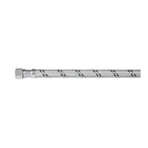 Manguera lavabo/fregadero, acero inox, 1/2' x 3/8', 40 cm