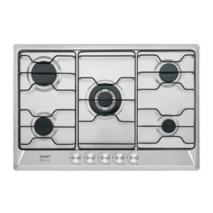 Parrilla gas empotrable 75cm, 5 quem, inox, esmalte, Foset