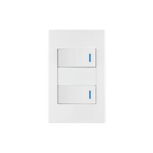 Placa armada 2 interruptores, 1 módulo, Española, blanco