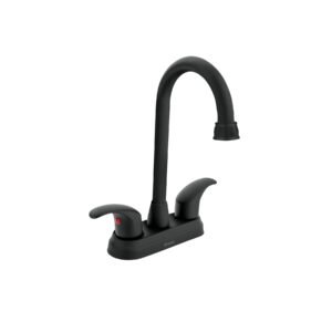 Mezcladora lavabo 4' negro, tipo bar, palanca, AQUA