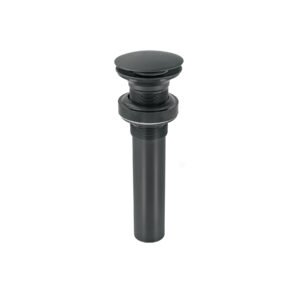 Contra p/lavabo, 1-1/4', sin rebosadero, hongo, latón, negro
