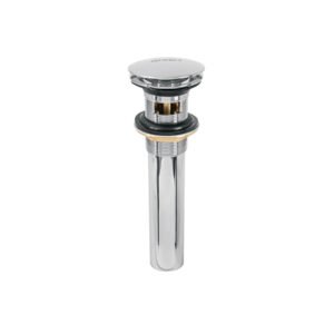 Contra p/lavabo, 1-1/4', con rebosadero, hongo, latón, cromo