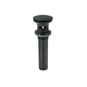 Contra p/lavabo, 1-1/4', con rebosadero, hongo, latón, negro