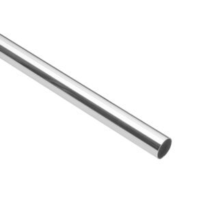 Tubo redondo para clóset, 1.8 m, acero cromado, HERMEX