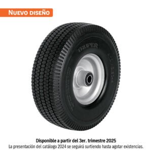 Rueda imponchable 10' para eje lateral, Truper