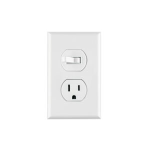 Placa armada interruptor y contacto, línea Standard, blanco