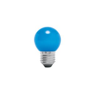 Lámpara LED tipo bulbo G45 1 W color azul, caja, Volteck