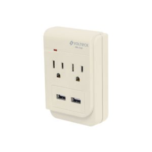 Multicontacto, 2 entradas,con 2 entradas USB, aterrizado