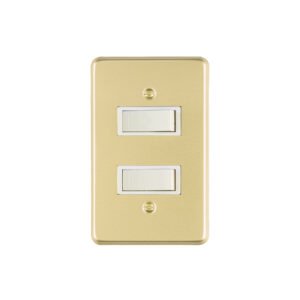 Placa armada 2 interruptores sencillos, línea Económica