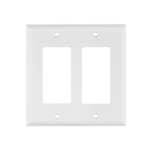 Placa 2 ventanas, de policarbonato, línea Classic, Volteck