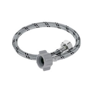 Manguera p/WC, acero inox, 1/2'x7/8', 50 cm, plástico/latón