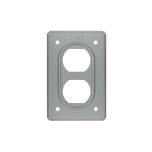 Placa tipo FS, doble, de sobreponer, Volteck