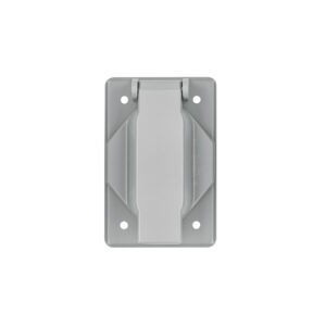 Placa tipo FS con cubierta, sencilla, sobreponer, Volteck