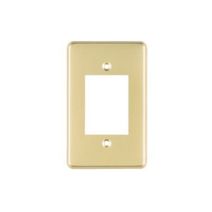 Placa 3 módulos, de aluminio, línea Económica, Volteck