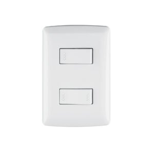 Placa armada 1 interruptor 1 escalera,blanco, línea Italiana