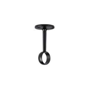 Soporte negro para tubo redondo de closet, HERMEX