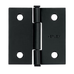 Bisagra cuadrada 2', negro mate, cabeza plana, HERMEX