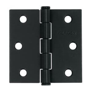 Bisagra cuadrada 2 1/2', negro mate, cabeza plana, HERMEX
