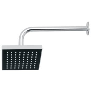 Regadera cuadrada ABS 6' acabado cromo con brazo, Foset