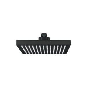 Regadera cuadrada ABS 8' acabado negro mate sin brazo, Foset