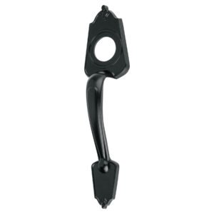 Chapetón metálico para puerta, acabado negro