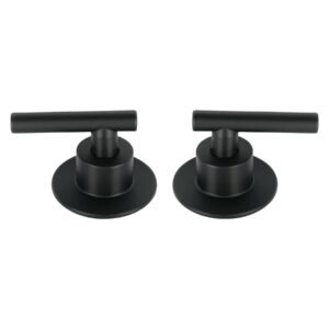 Juego de 2 manerales para regadera, palanca, negro, Tubig