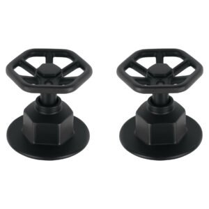 Juego de 2 manerales para regadera, volante, negro, Tubig