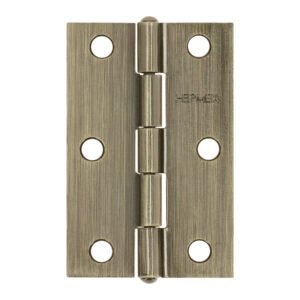 Bisagra rectangular 2-1/2' latón antiguo, HERMEX