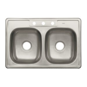 Tarja de empotrar 84x56cm doble tina, Foset Basic