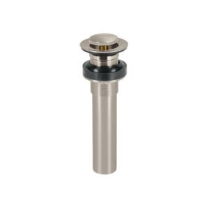 Contra p/lavabo sin rebosadero, sistema push, satín, 1-1/4'