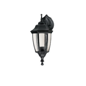 Arbotante tipo farol tradicional suspendido p/exterior negro