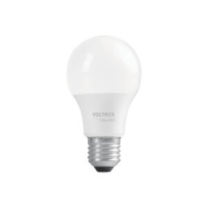 Lámpara LED tipo bulbo A19 6 W luz cálida, caja, Volteck