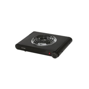 Parrilla eléctrica 1 quemador espiral, negra, VOLTECK