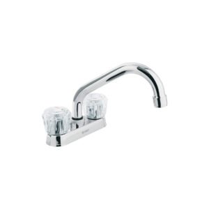 Mezcladora 4' para lavabo, tubular, manerales de acrílico