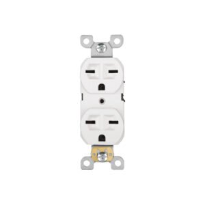 Contacto dúplex, cara de chino, Standard, blanco, Volteck
