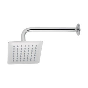 Regadera cuadrada 6', acero inox, con brazo, cromo, Túbig