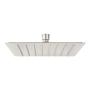Regadera cuadrada 8', acero inox, sin brazo, satín, Túbig