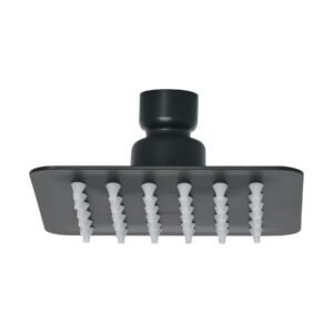 Regadera cuadrada 4', acero inox, sin brazo, negro, Tubig