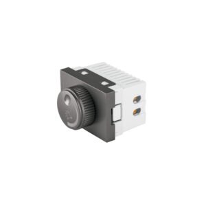 Dimmer giratorio acero inox de 1.5 módulos, línea Lisboa