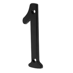 Número 1 de latón sólido 4', negro,  HERMEX
