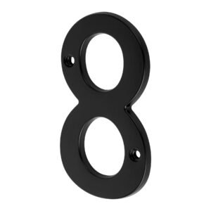 Número 8 de latón sólido 4', negro,  HERMEX