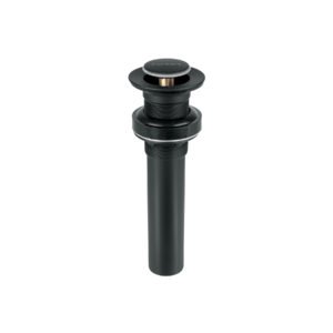 Contra p/lavabo, 1-1/4', sin rebosadero, push, latón, negro