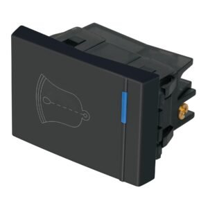 Interruptor para timbre, 1.5 módulos, línea Española, negro