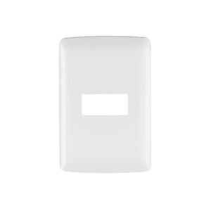 Placa 1 módulo de ABS, línea Italiana, color blanco, Volteck