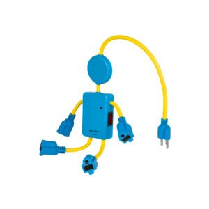 Multicontacto 16 AWG figura de niño con 4 entradas, Volteck