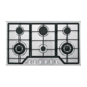 Parrilla gas empotrable 90cm, 6 quem, acero inox, Riviera