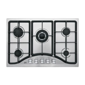 Parrilla gas empotrable 75cm, 5 quem, acero inox, Riviera