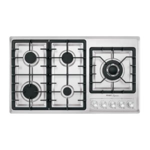 Parrilla gas empotrable 90cm, 5 quem, lateral, inox, Riviera