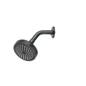 Regadera redonda 4-1/4' brazo y chapetón, negro, Basic