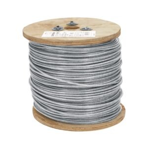 Metro de cable rígido 3/32' acero 7x7 recubierto PVC, 300 m
